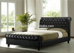 Faux leather bed